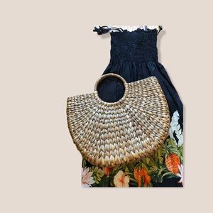 Putu By J Maclear Large Straw Tote Bag